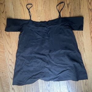 Anthropologie Paper Crown Black Off Shoulder Top